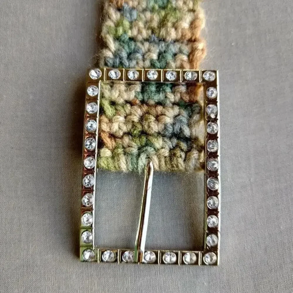 Alpine Sparkle Crochet Belt OS 45